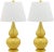 Yellow 26 Inch H Double Gourd Table Lamp in Yellow - a Pair For Sale - Image 8 of 8