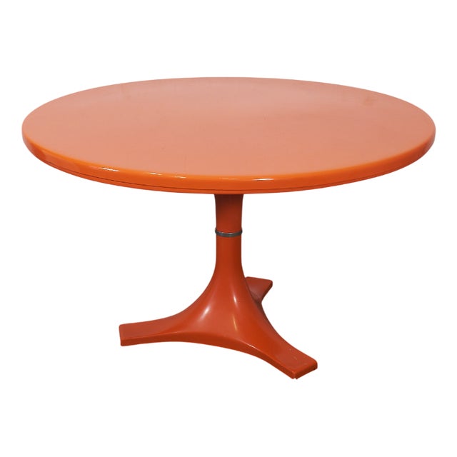 Space Age Orange Kartell Table from Ignazio Gardella, 1970s For Sale