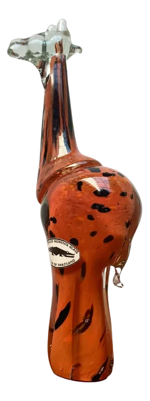 Vintage Handmade African Glass Giraffe from Ngwenya Glass