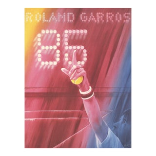 Jacques Monory Roland Garros French Open, 1985 - Signed For Sale