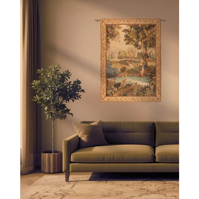 A richly textured woolblend tapestry from an original woven at Oudenarde in Flanders at the beginning of the 18th Century,...