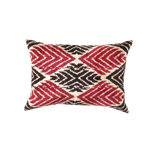 Turkish Multi Color Silk Ikat Pillow For Sale