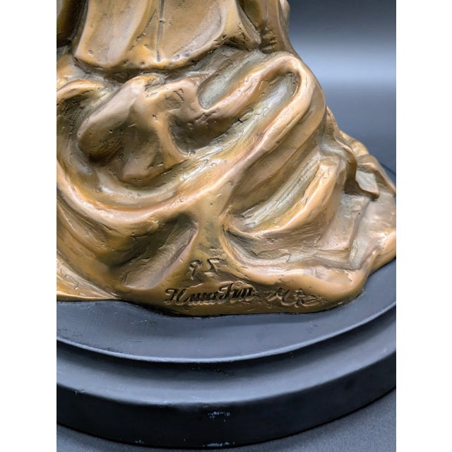 Vintage Korean Bronze Sculpture: "Sleeping Child" Signed by Artist For Sale In Portland, OR - Image 6 of 9