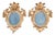 Louis XV Mirrors in Gilded Ceramic, Set of 2 For Sale