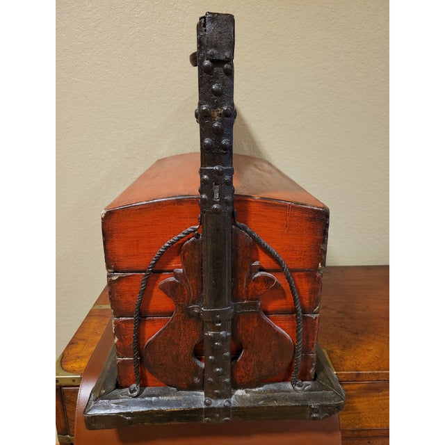 Antique Carved Chinese Wedding Chest For Sale - Image 10 of 11