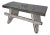 Scandinavian Folk Art Painted Solid Wood Low Stool, Dove Gray & Off White For Sale