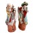 Pair Antique Famille Rose Immortal Statues Qing Dynasty Shou Xing Magu For Sale