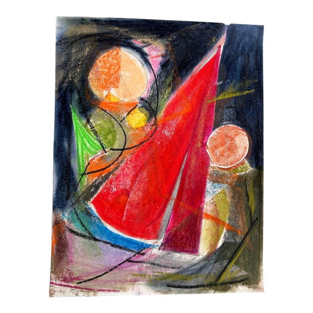 Abstract Pastel Drawing by Erik Sulander “Presidio” For Sale