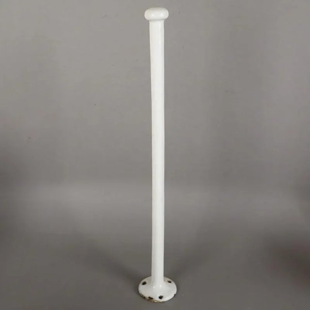 Industrial Art Deco Enameled Towel Rack, 1930s For Sale - Image 3 of 8