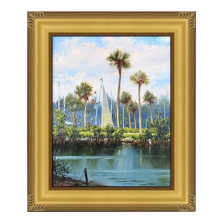 Late 20th Century Backwaters, William Robert Davis For Sale