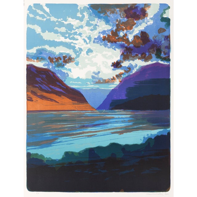 Olivier masmontei paysage 2017 (hawea. Nz), 2017 original 5-colour lithograph on bfk rives paper 270g edition of 20...