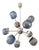 Sputnik Pulegoso Blue Murano Glass Chandelier by Simoeng For Sale