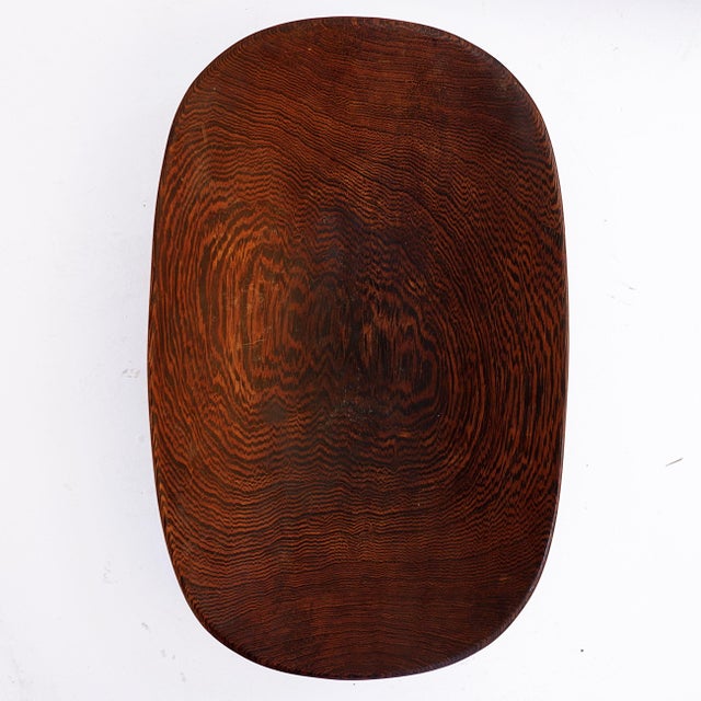 Brown 20th Century Hand-Carved Wooden Bowls, Set of 2 For Sale - Image 8 of 14