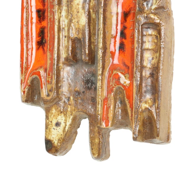 Vintage Earthenware Wall Sculpture from Perignem, 1950s For Sale - Image 6 of 15