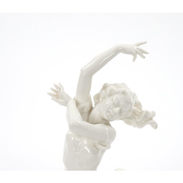 Art Deco Art Deco German White Glazed Porcelain Dancing Figure, Circa 1920s For Sale - Image 3 of 11