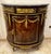 French French Louis XVI Marble Top Demilune Sideboard Cabinet With Hand-Finished Gold Leaf & Premium Hardwood For Sale - Image 3 of 5