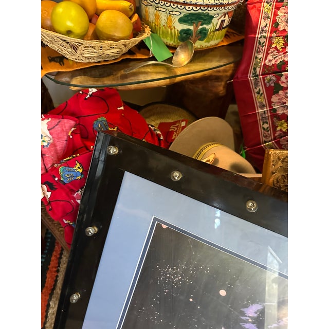 Up for consideration is a beautiful vintage abstract colorful Audrey Hepburn print in a black lightbulb frame. This would...