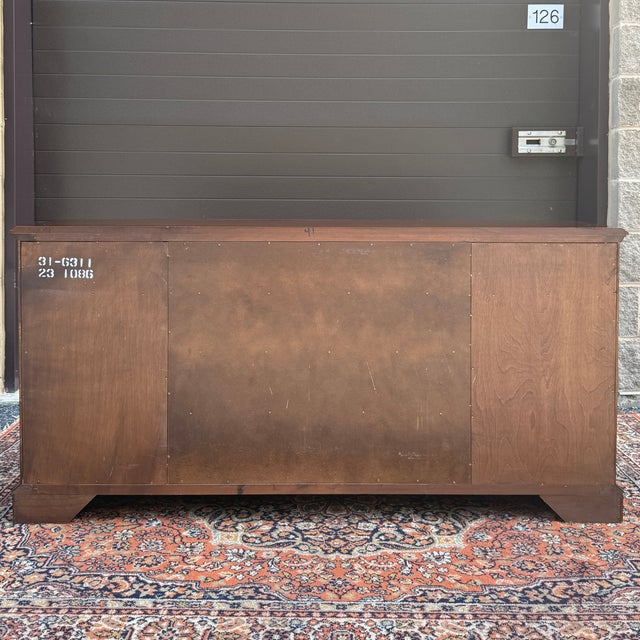 1980s Knob Creek / Ethan Allen Traditional Georgian Solid Cherry 4 Door 6 Drawer Buffet or Sideboard (31-6311) For Sale - Image 12 of 16