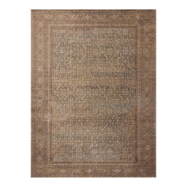 Amber Lewis x Loloi Cambria Ocean / Bark 7'-6" x 9'-6" Area Rug For Sale
