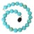 Genuine Mexican Sonora Turquoise Beaded Necklace With Karl Lagerfeld Logo Clasp For Sale