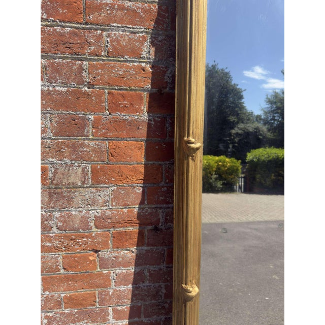 Large Antique English Carved Wood and Gesso Gilt Pier Mirror, 1800s For Sale - Image 4 of 7