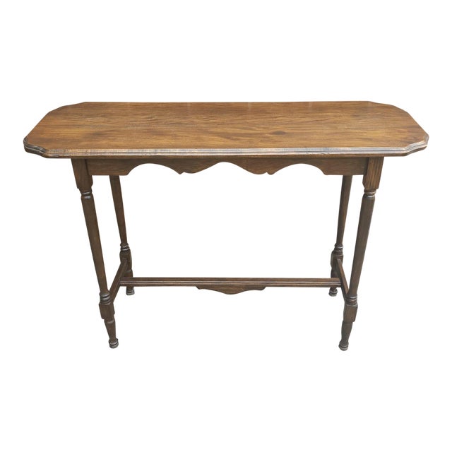 Early 20th Century Victorian Mahogany Trestle Console Table $1,995 For Sale
