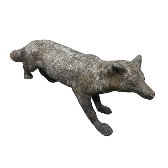 2000 - 2009 Vintage English Cast Lead Fox Garden Statuary For Sale - Image 5 of 10