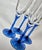 Blue Bud Stemmed Champagne Flutes- Set of Four For Sale - Image 4 of 10