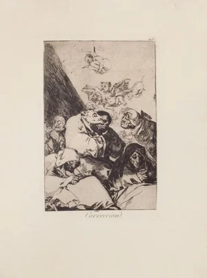 Correccion - Origina Etching and Aquatint by Francisco Goya - 1868 1868