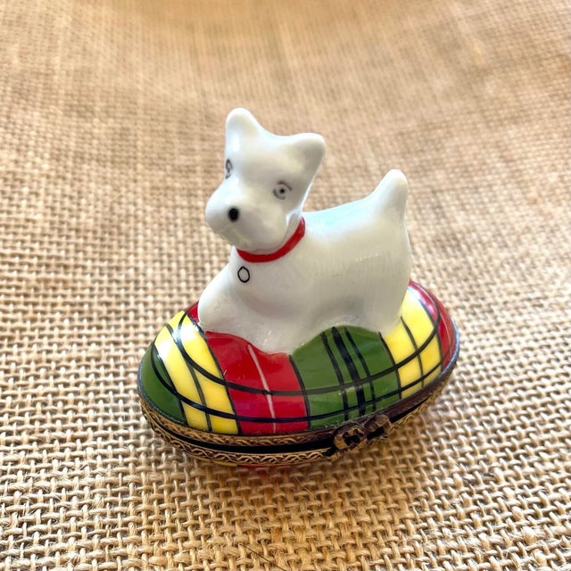 1980s Limoges Porcelain Scottie Dog Box For Sale - Image 11 of 11