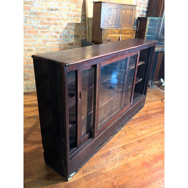 Wood Early 20th Century Glass Display Cabinet For Sale - Image 7 of 11