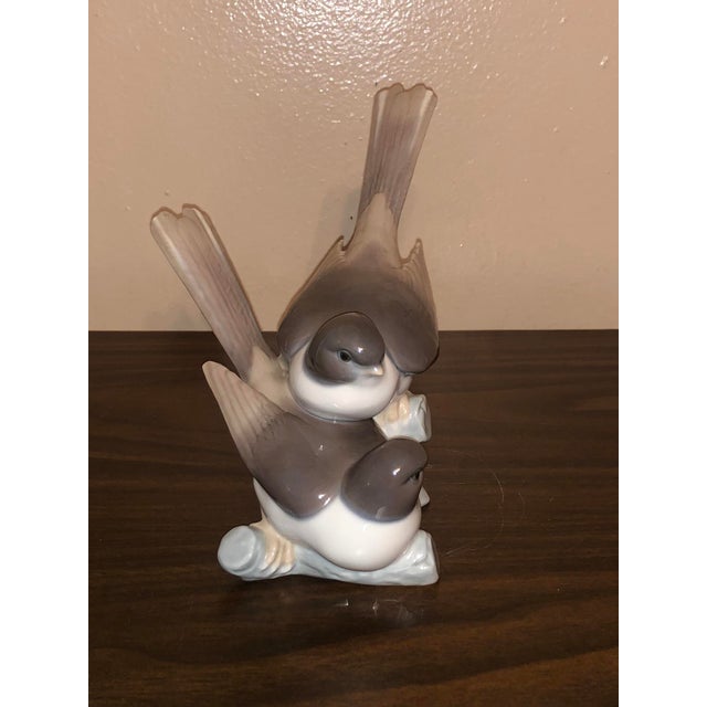 Mid-Century Modern Vintage Lladró Porcelain "Birds Two Perched Together" Figurine #4667 For Sale - Image 3 of 10