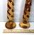 Wood Vintage Holy Land Olive Wood Spiral Pilar Candlesticks Holders-Pair For Sale - Image 7 of 7