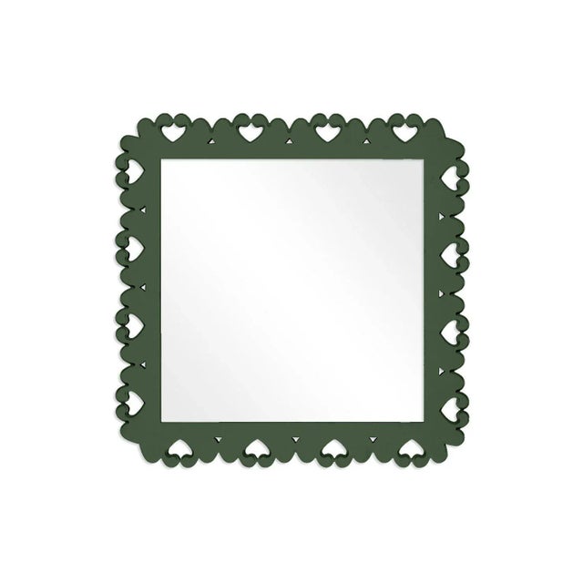 Contemporary Fleur Home Garden District Satsuma Square Mirror in Duck Green, 48x48 For Sale - Image 3 of 3