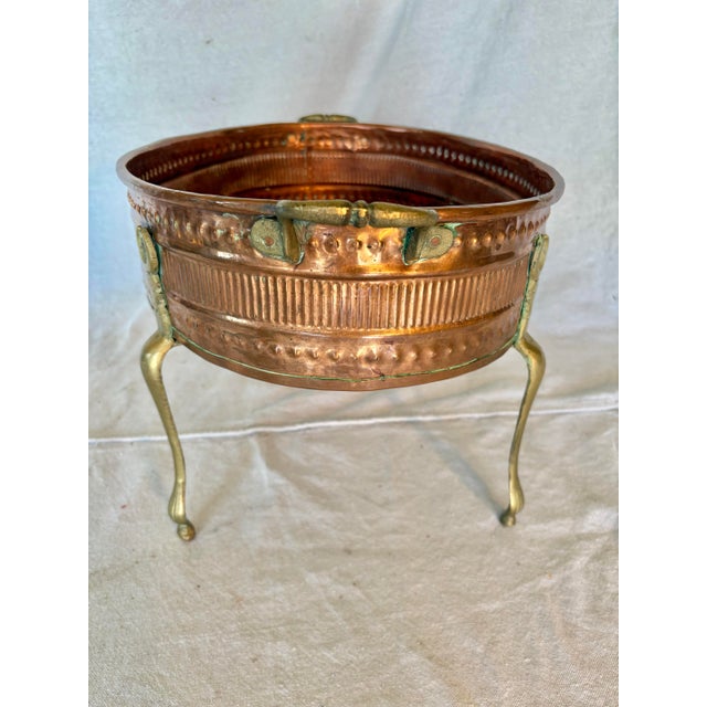 Early 20th Century French Copper and Brass Jardiniere For Sale - Image 9 of 13