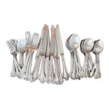 1960s Silver Plated Flatware Service for 10 From the Fontainebleau Hotel Miami Beach - 60 Piece For Sale