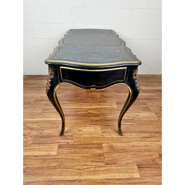 1960s Drexel French Louis XV Provincial Style Writing Desk W/ Matching Chairs For Sale In Charlotte - Image 6 of 8
