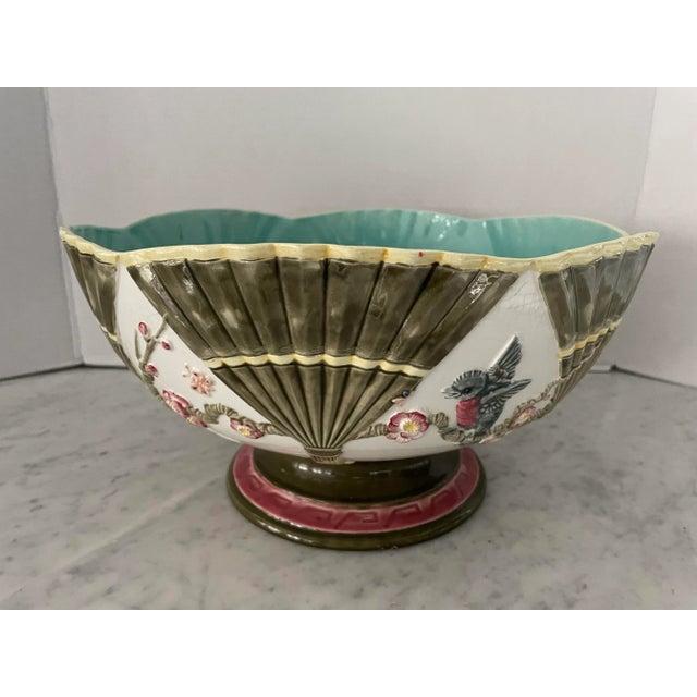 Majolica Bowl by Mottahedeh For Sale - Image 9 of 10