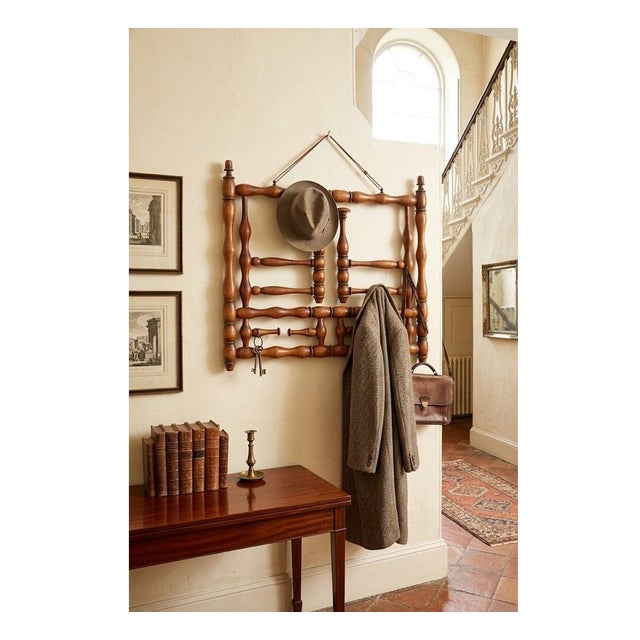 French Bobbin Coat Rack with Swivelling Hooks, 1900 For Sale - Image 13 of 14