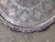 Traditional Vintage Ornate Silver-Plated Round Serving Tray With Scalloped Edge For Sale - Image 3 of 5