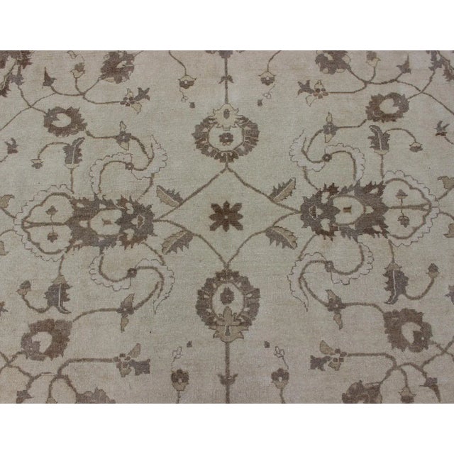 Beige Earth Tone Rug by Keivan Woven Arts in Brown and Cream For Sale - Image 8 of 12