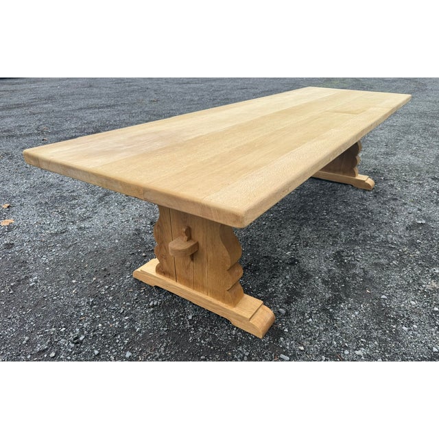 French Oak Farmhouse Dining Table, 1920 For Sale - Image 6 of 13