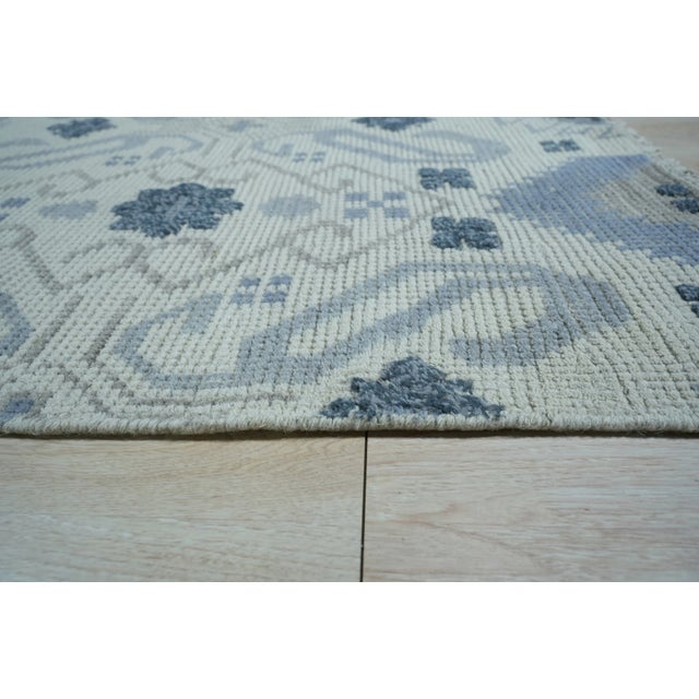 8x10 Quinn Oushak Gray Geometric Modern Hand Knotted Wool Carpet Rug For Sale - Image 4 of 9
