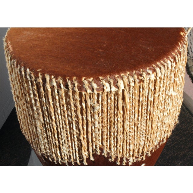 Tribal Embuutu Dual-Hide Drum Mid-Century Vintage Baganda Uganda For Sale - Image 11 of 13