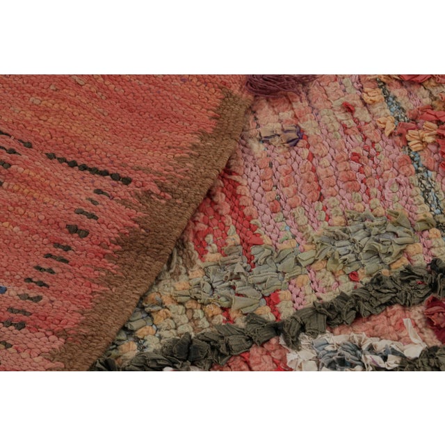 Textile Vintage Moroccan Rug in Red With Geometric Patterns, From Rug & Kilim For Sale - Image 7 of 7