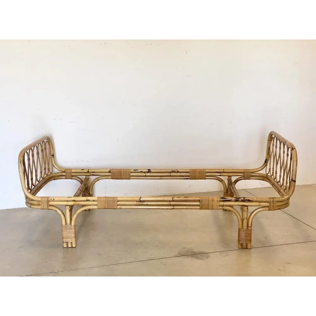 Mid-Century Modern Bamboo Bed, 1970s For Sale - Image 3 of 11