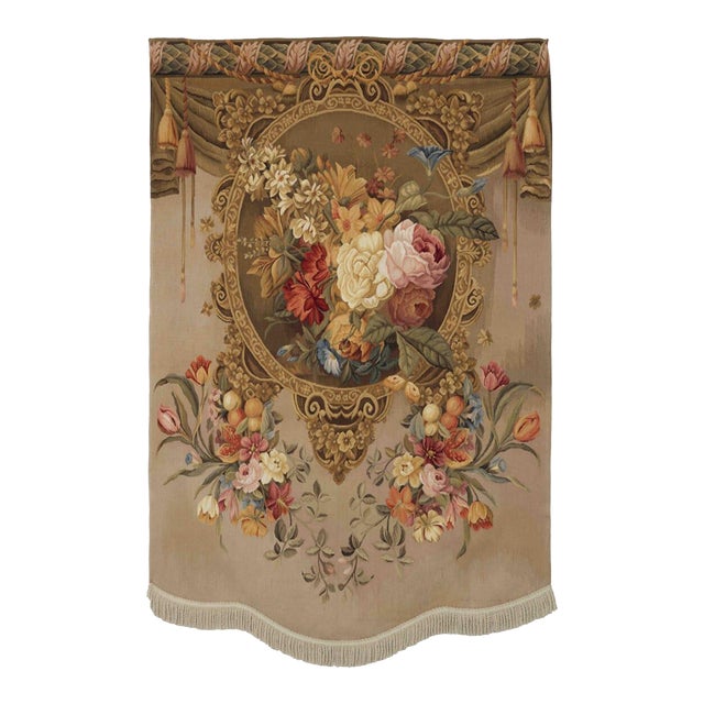 Blossom With Fringe Handwoven Tapestry - 218 X 140 Cm (7'2" X 4'6") - Requires Rod Size 4 For Sale