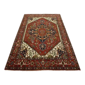 Serapi Rug 9’11” X 14′ Red Wool Tribal Hand-Knotted Oriental Carpet