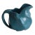 Late 20th Century Cheri Harring Signature Swirl Blue Ceramic Creamer Signed by Artist For Sale