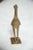 Brown Large Fishing Bird Triple Horn and no Fish Vintage African Bronze Sculpture For Sale - Image 8 of 9